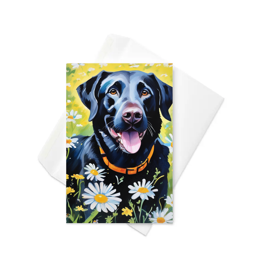 PugMug Custom Black Labrador Retriever Greeting Card