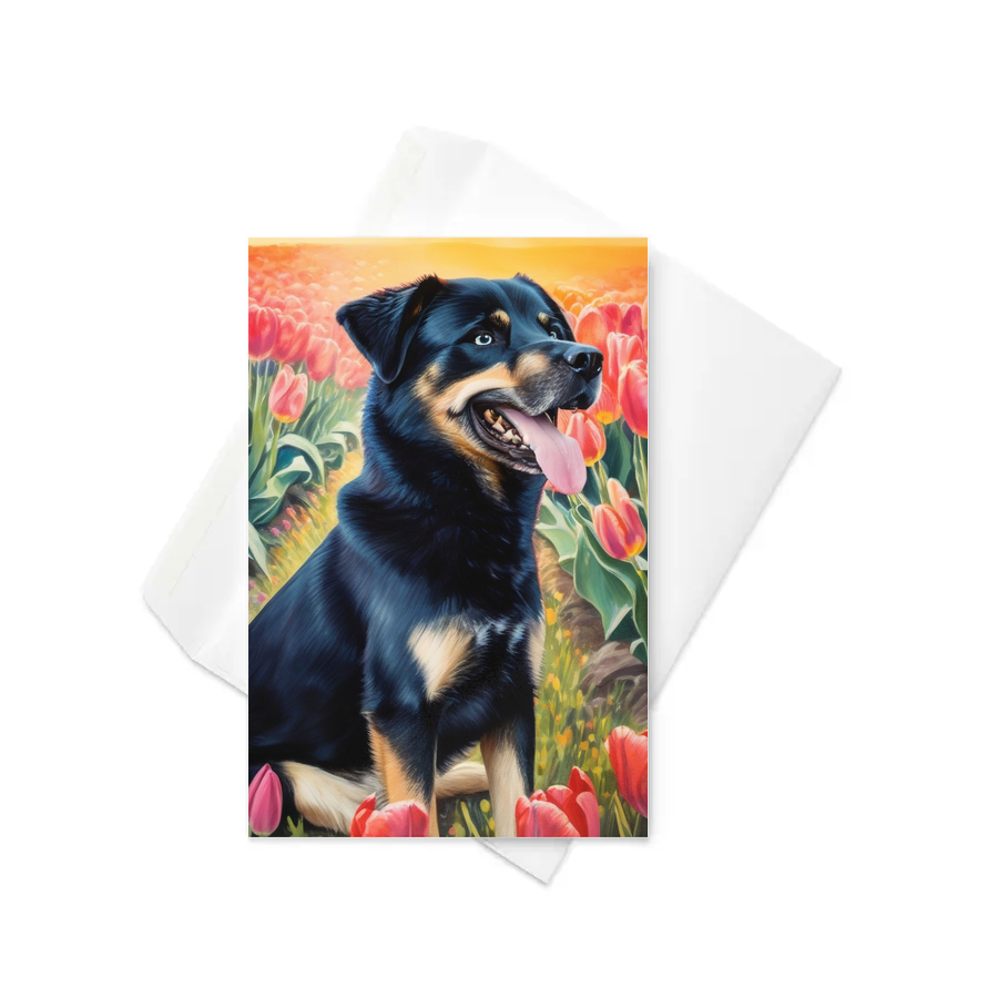 PugMug Custom Blue Greeting Card