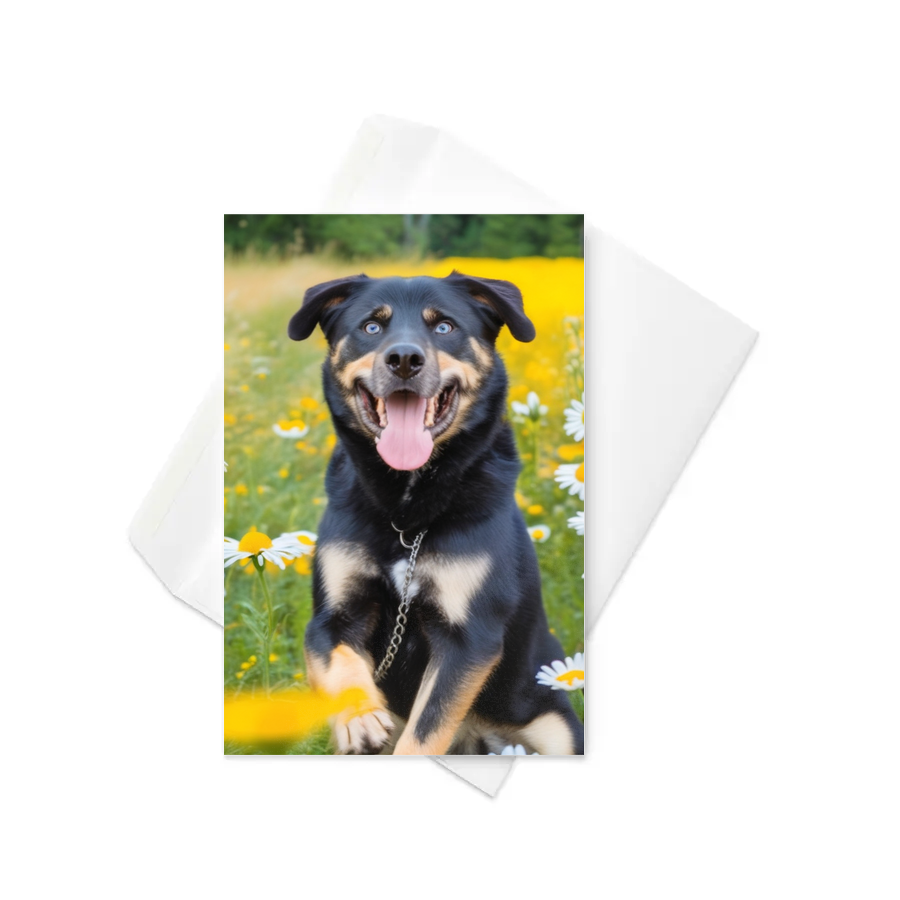 PugMug Custom Blue Greeting Card