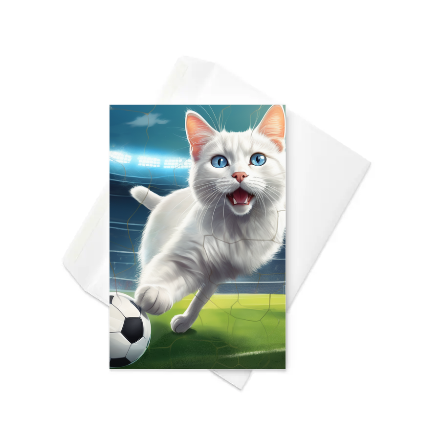 PugMug Custom White Companion Cat Greeting Card