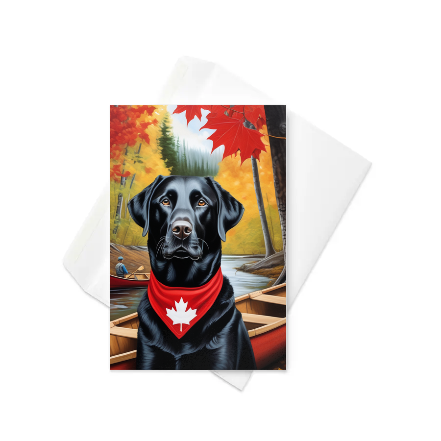 PugMug Custom Black Labrador Retriever Greeting Card