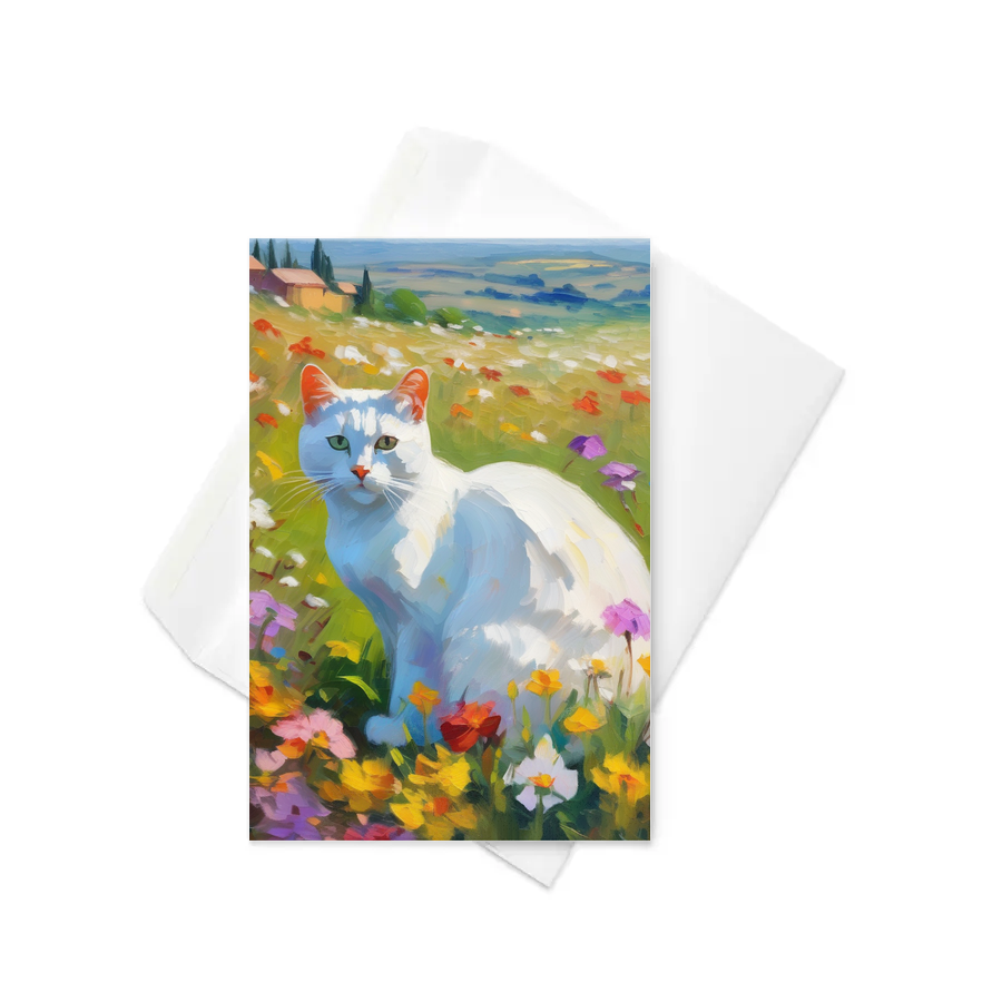 PugMug Custom White Exotic Cat Greeting Card