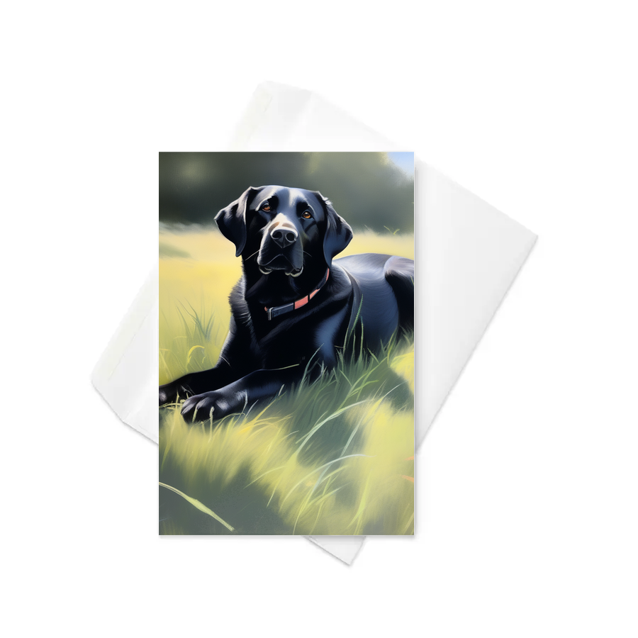 PugMug Custom Black Labrador Retriever Greeting Card