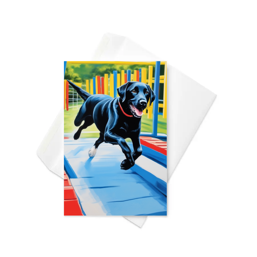PugMug Custom Black Labrador Retriever Greeting Card