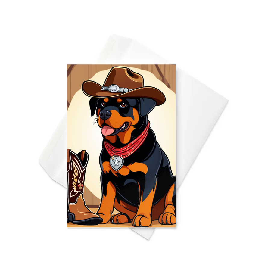 PugMug Custom Rottweiler Greeting Card