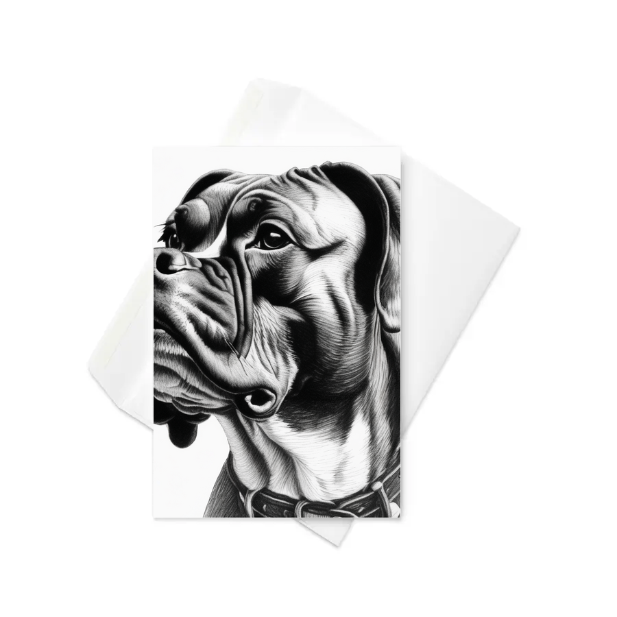 PugMug Custom Boxer Dog Greeting Card