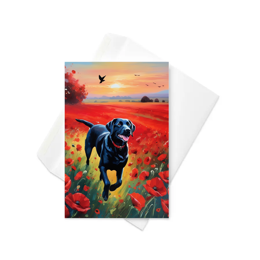 PugMug Custom Black Labrador Retriever Greeting Card