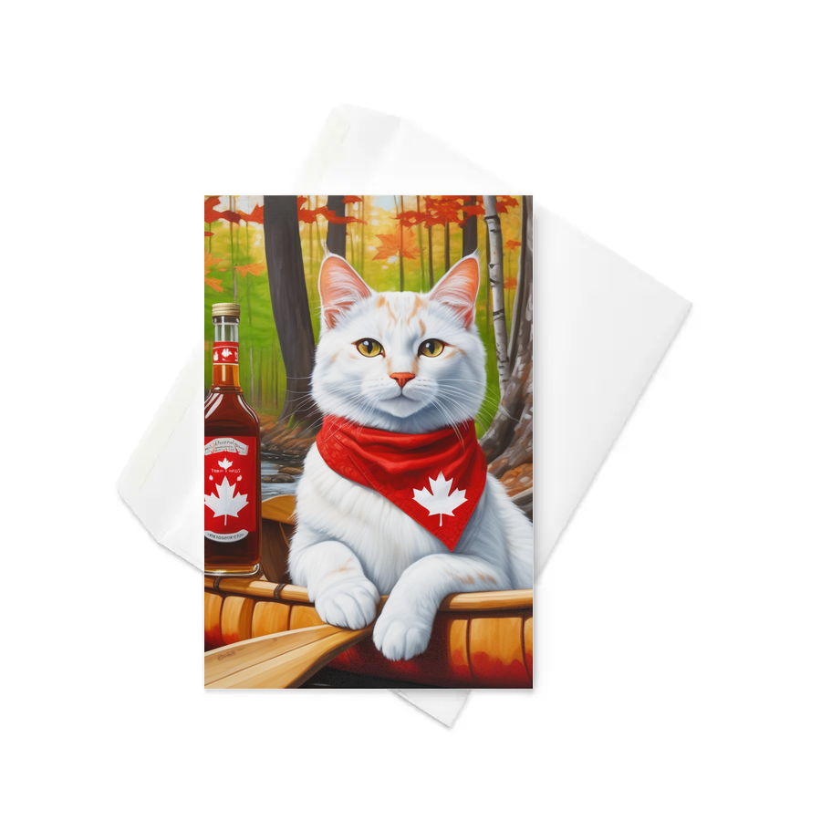 PugMug Custom White Companion Cat Greeting Card