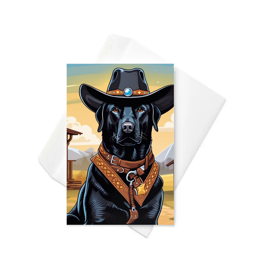 PugMug Custom Black Labrador Retriever Greeting Card