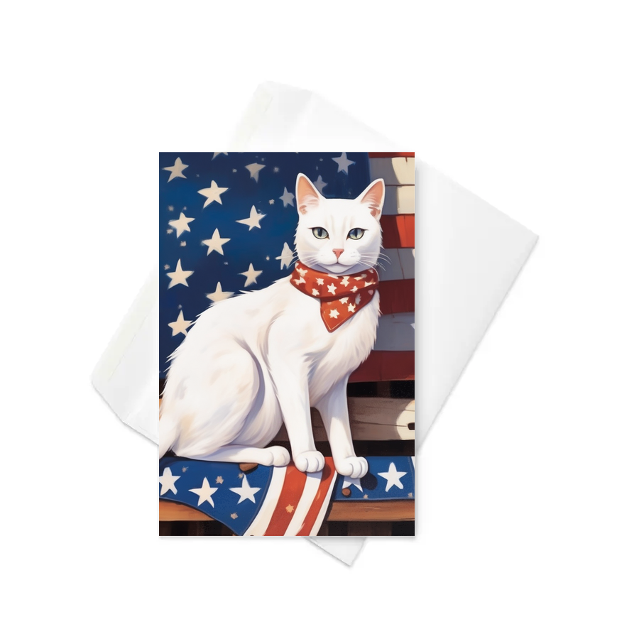 PugMug Custom White Companion Cat Greeting Card