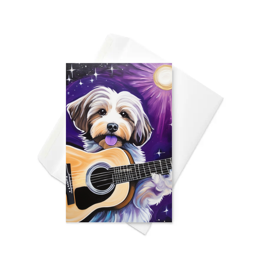 PugMug Custom Tan Havanese Dog Greeting Card