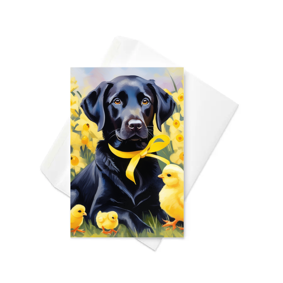 PugMug Custom Black Labrador Retriever Greeting Card
