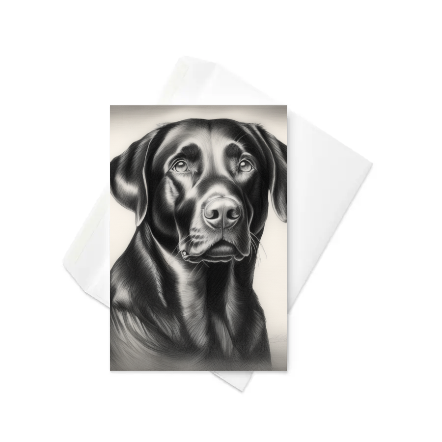 PugMug Custom Black Labrador Retriever Greeting Card
