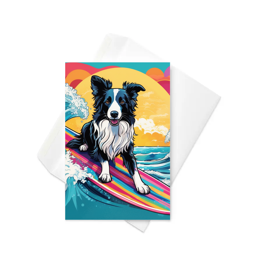 PugMug Custom Border Collie Greeting Card