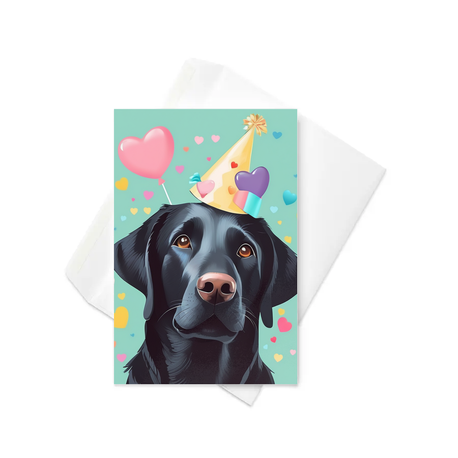 PugMug Custom Black Labrador Retriever Greeting Card