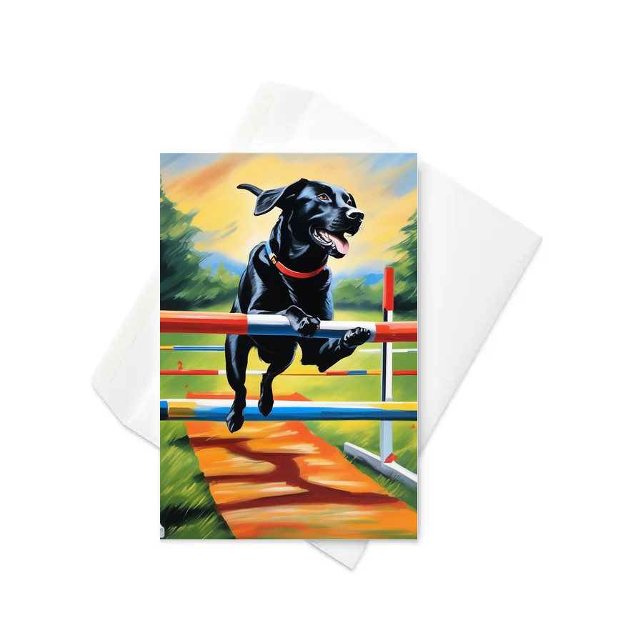 PugMug Custom Black Labrador Retriever Greeting Card