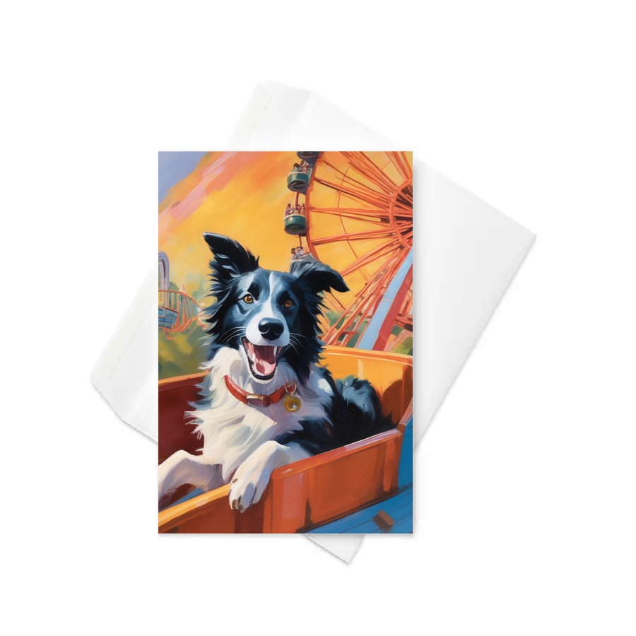 PugMug Custom Border Collie Greeting Card