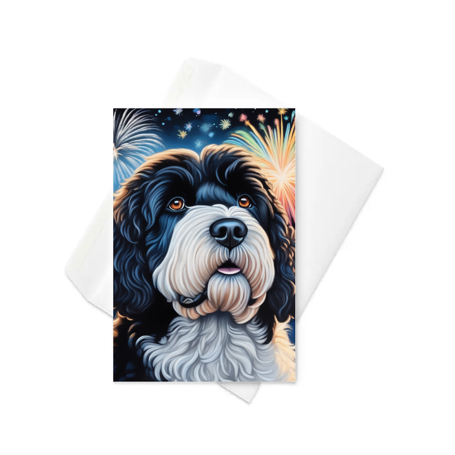 PugMug Custom Portuguese Water Dog Greeting Card