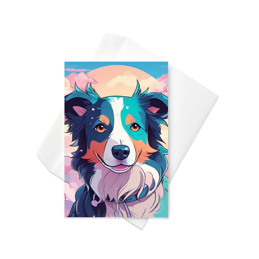 PugMug Custom Border Collie Greeting Card