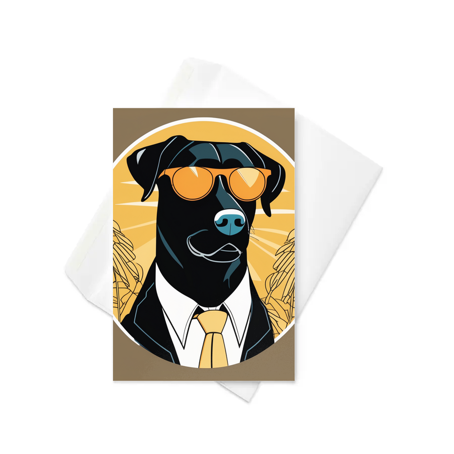 PugMug Custom Black Labrador Retriever Greeting Card