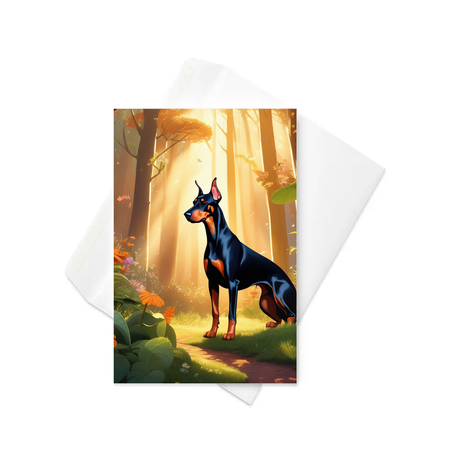 PugMug Custom Doberman Pinscher Greeting Card