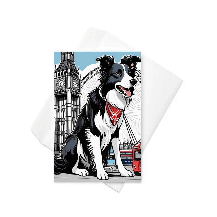 PugMug Custom Border Collie Greeting Card