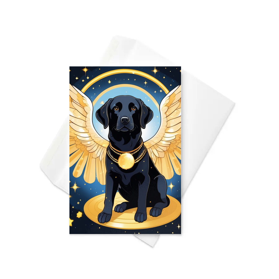 PugMug Custom Black Labrador Retriever Greeting Card