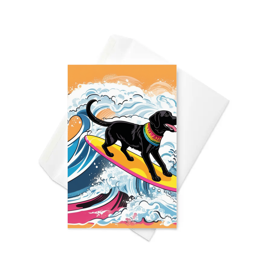 PugMug Custom Black Labrador Retriever Greeting Card