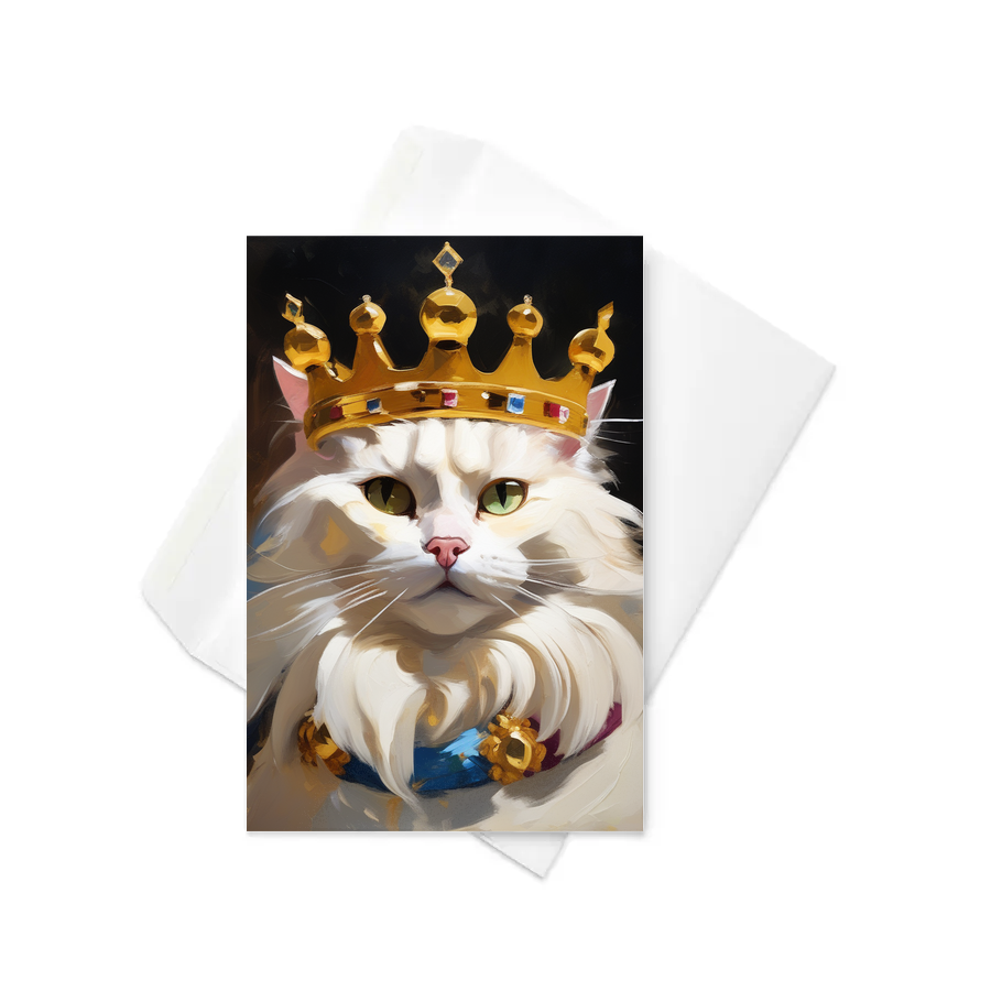PugMug Custom White Companion Cat Greeting Card
