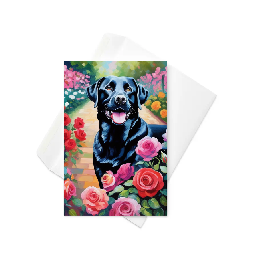 PugMug Custom Black Labrador Retriever Greeting Card