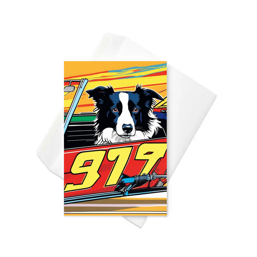 PugMug Custom Border Collie Greeting Card