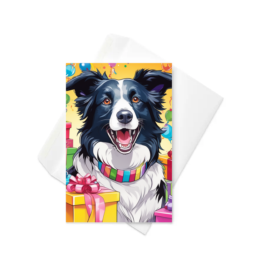 PugMug Custom Border Collie Greeting Card