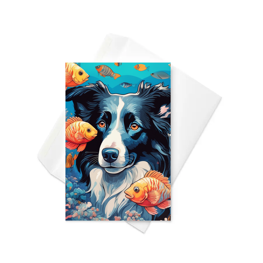 PugMug Custom Border Collie Greeting Card
