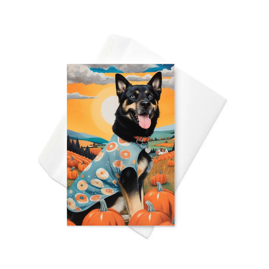 PugMug Custom Blue Greeting Card