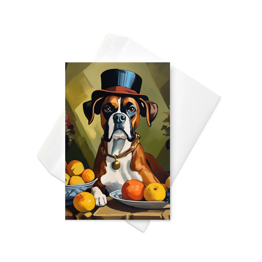 PugMug Custom Boxer Dog Greeting Card