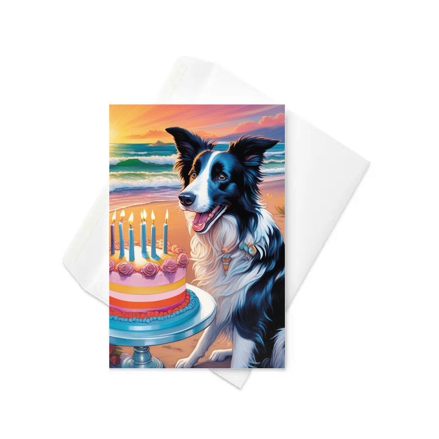 PugMug Custom Border Collie Greeting Card