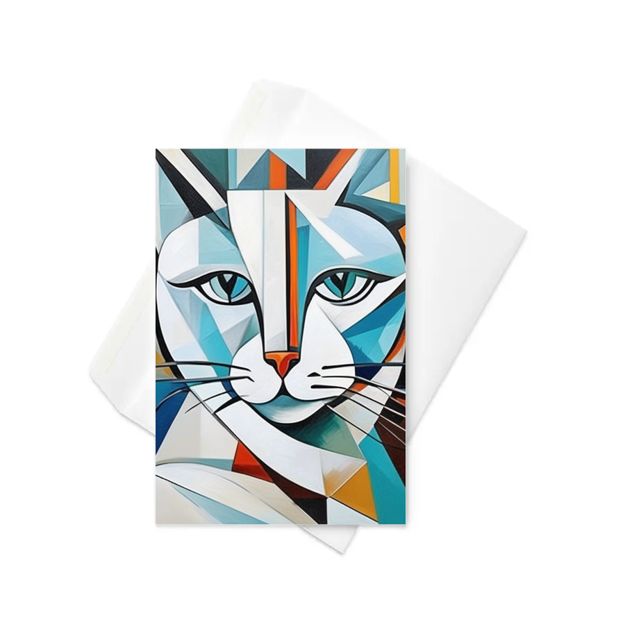 PugMug Custom White Companion Cat Greeting Card
