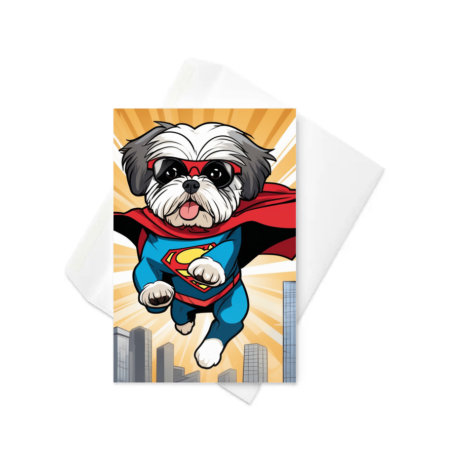 PugMug Custom Shih Tzu Greeting Card