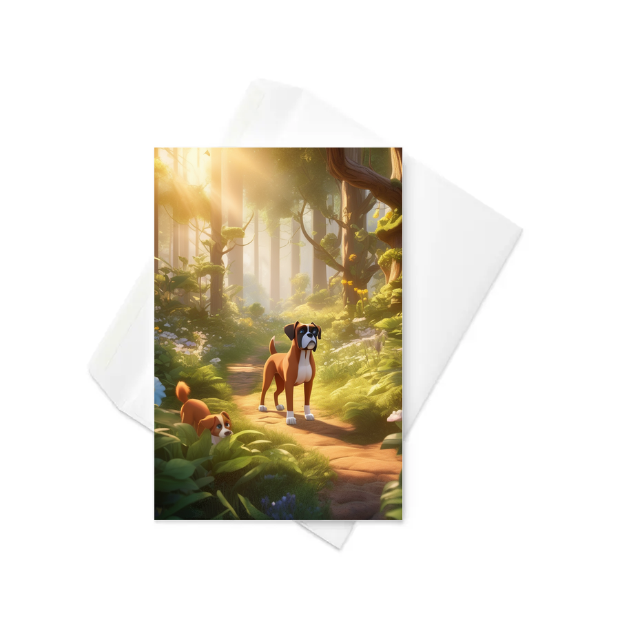 PugMug Custom Boxer Dog Greeting Card