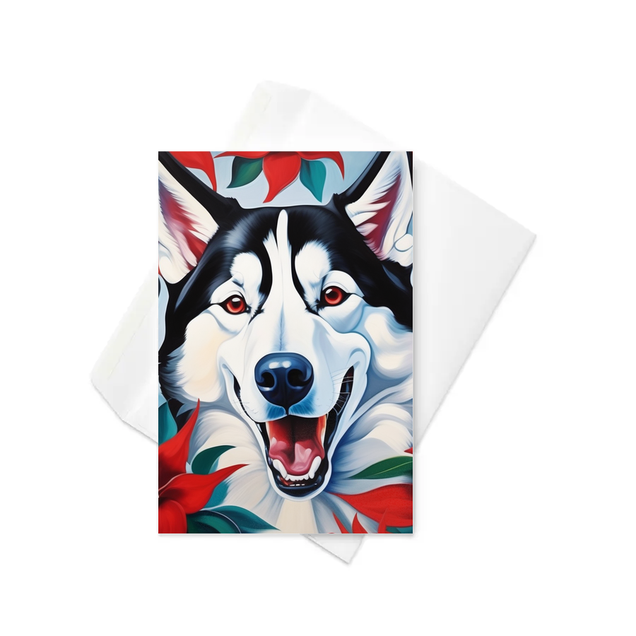 PugMug Custom Siberian Husky Greeting Card