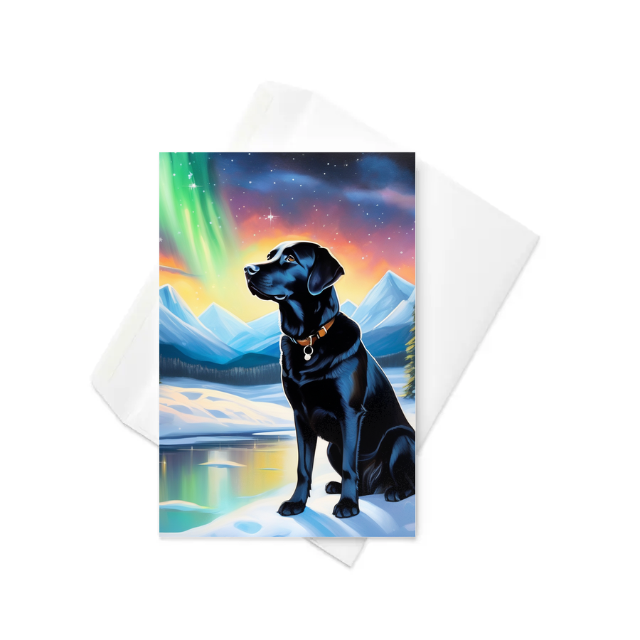 PugMug Custom Black Labrador Retriever Greeting Card