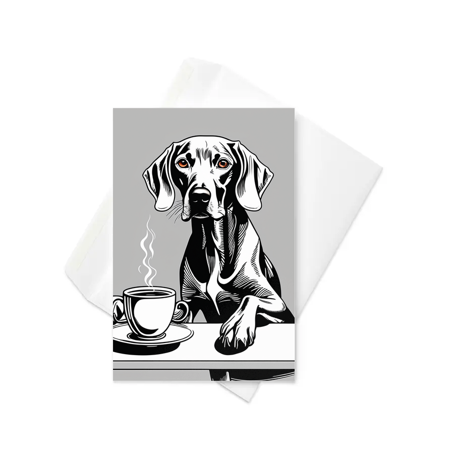 PugMug Custom Weimaraner Greeting Card