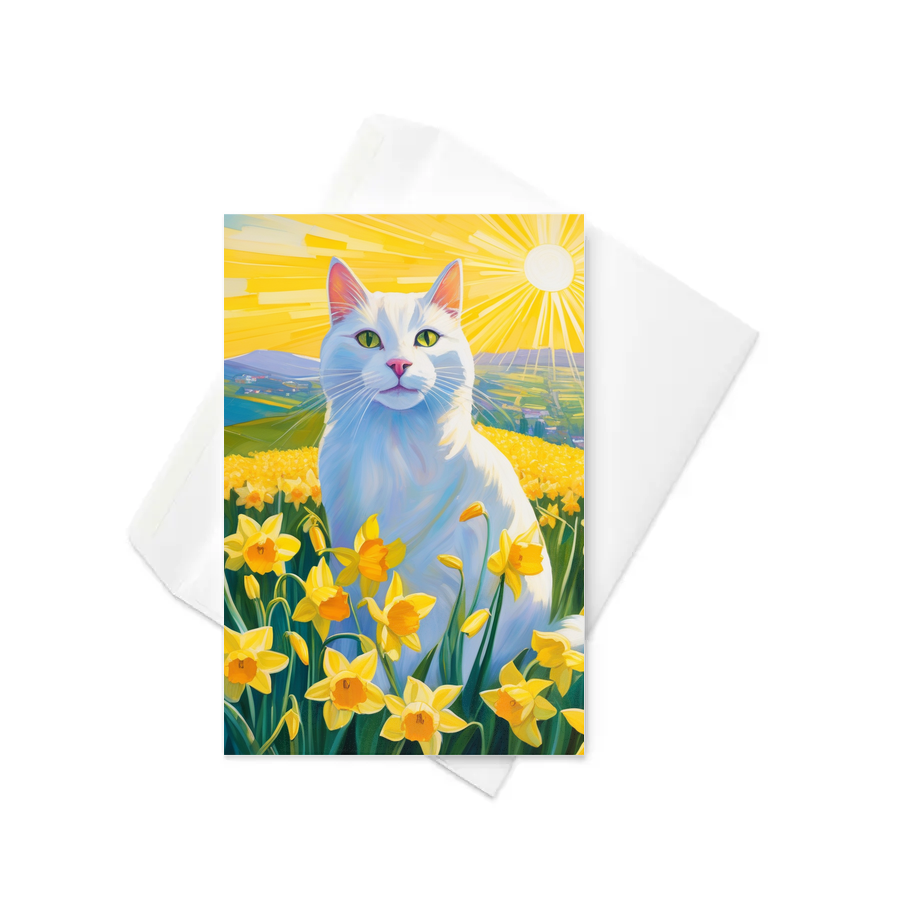 PugMug Custom White Companion Cat Greeting Card