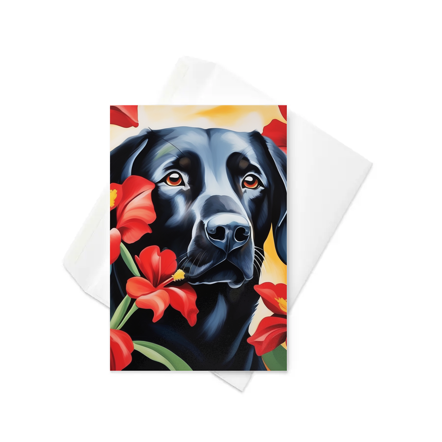 PugMug Custom Black Labrador Retriever Greeting Card