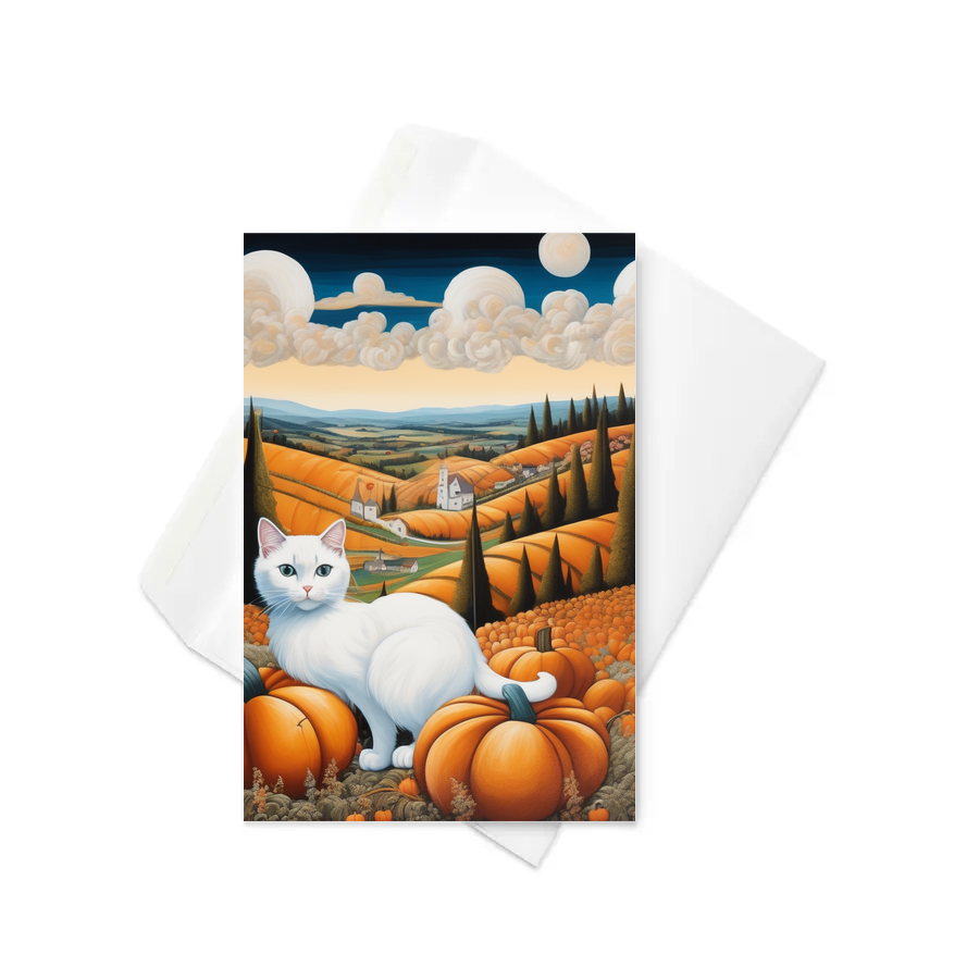 PugMug Custom White Companion Cat Greeting Card