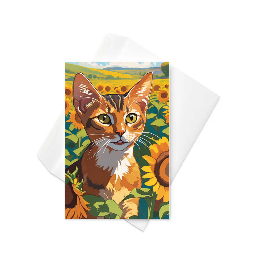 PugMug Custom Tabby Abyssinian Cat Greeting Card