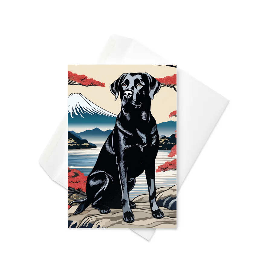 PugMug Custom Black Labrador Retriever Greeting Card