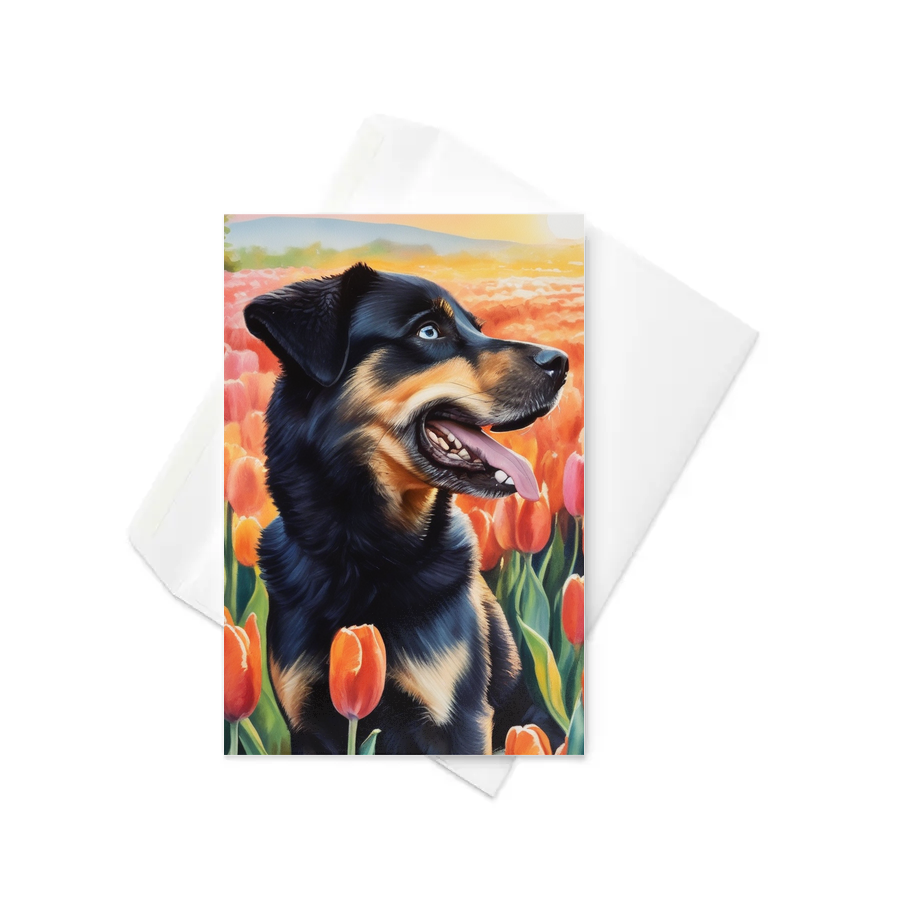 PugMug Custom Blue Greeting Card