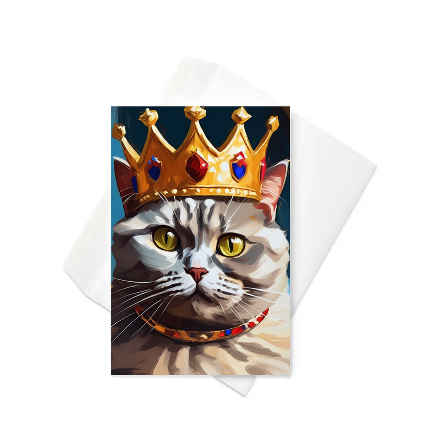 PugMug Custom Tabby British Shorthair Cat Greeting Card