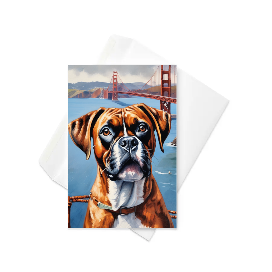 PugMug Custom Boxer Dog Greeting Card